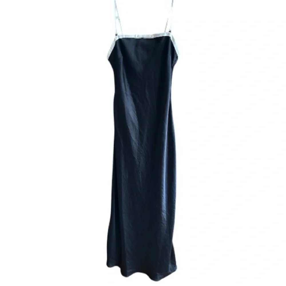 ABERCROMBIE & FITCH Julia Slip Strapless‎ Bow Detail Maxi Dress Satin MP